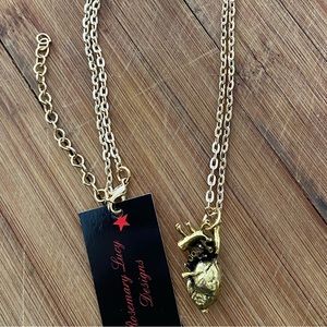 Anatomical heart necklace